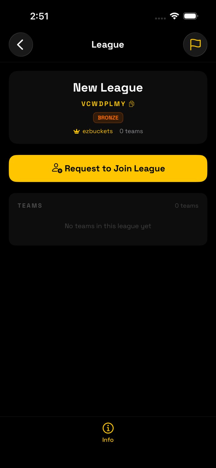 Tapping Request to Join League