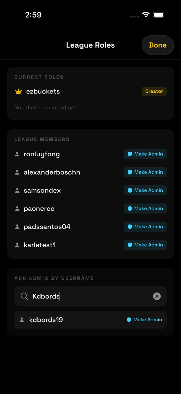 Searching by username and tapping Make Admin