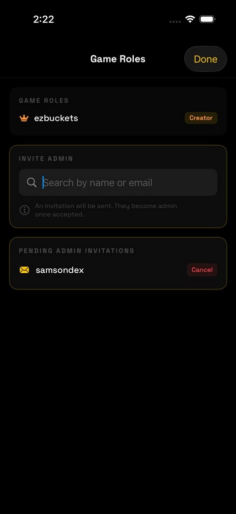 Pending admin invitation